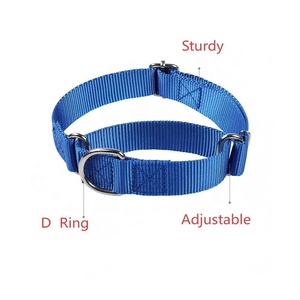 Venta al por mayor de lujo de estilo sólido de nylon collares para mascotas ajustable perro grande D-Ring <span class=keywords><strong>Collar</strong></span> barato accesorios para mascotas para el entrenamiento de aleación clásica - Product Image 5