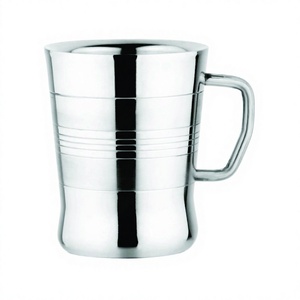 Stainless Steel Travel Coffee <b>Mug</b> for Camping Item at Wholesale Price Camping <b>Double</b> <b>Wall</b> Coffee <b>Mug</b> Ribbed Beer Cup - Product Image 1