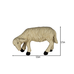 ZICOM Allemagne Origine Accessoires de crèche Sculpture en polyrésine Mouton pâturant Modèle d'environ 5 cm - Product Image 2