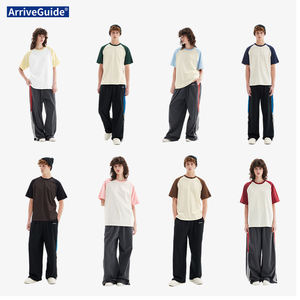 Hochwertige Blanko 210G 100% Baumwolle Gestrickte <span class=keywords><strong>Raglan</strong></span>-Ärmel Herren Freizeit-T-Shirts Auf Lager Unisex Sommer Bestseller T-Shirts - Product Image 2