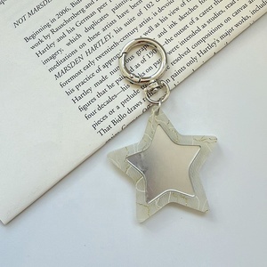 Fashion Colorful Star-Shaped <b>Acrylic</b> Small <b>Mirror</b> Keychain Portable Makeup <b>Mirror</b> Bag Pendant - Product Image 2