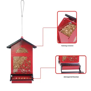 Mangeoire à oiseaux en métal et plastique résistante à la pression, anti-écureuil, nouvelle, pour l'extérieur, personnalisable, 1,19 kg - Product Image 5