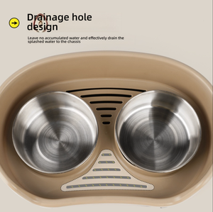 Köpekler için yeni paslanmaz çelik çift kase yeme ve içme için saptırma ile kaymaz Pet besleyici - Product Image 4