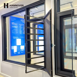Finestra a Battente in Alluminio Moderna con Apertura Esterna, Doppio Vetro e Protezione di Sicurezza <span class=keywords><strong>per</strong></span> Appartamenti e Progetti Commerciali - Product Image 2