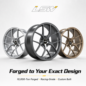 LSW LS8051 Five <b>Spoke</b> Alloy <b>Wheel</b> Gloss Black with Machine Face One Piece Cast for Passenger Car Retrofit Upgrade - Product Image 5