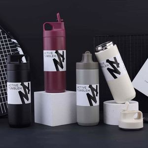 316 Stainless Steel Insulated Water Bottle Pop-Up Lid Portable Thermal Bottle <b>Large</b> Capacity Food Grade Travel Mug - Product Image 1
