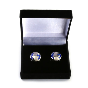 Tùy chỉnh bạc kim loại men logo thương hiệu Áo Sơ Mi Khuy măng sét - Product Image 1