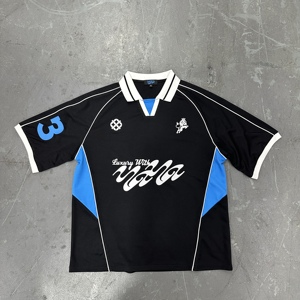 Maillot de football personnalisé en sublimation, design de maillot de football, logo brodé, jersey streetwear oversize - Product Image 3
