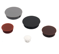 GH 301 Nylon Plastique Rond Snap in Type Verrouillage Trou Tube Meubles Clôture Poteau Tuyau Insert Embouts Ton Noir