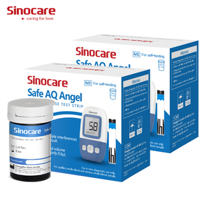Strip Tes Gula Darah <span class=keywords><strong>Sinocare</strong></span>, Strip Tes Glukosa Darah, Strip Tes Diabetes untuk Safe AQ Angel (50 PCS/BOX) - Product Image 4