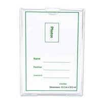 Porte-cartes mural double couche en acrylique transparent, cadre d'affichage photo, panneau de signalisation en PMMA pour école et bureau