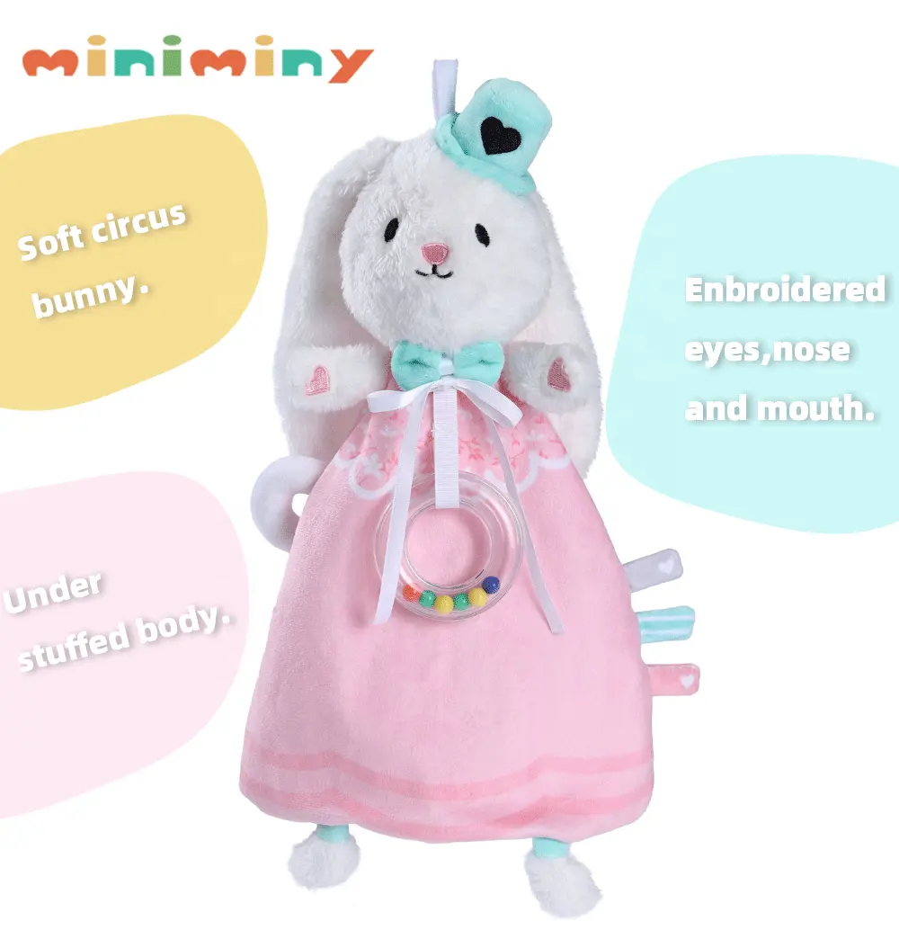 Nieuwe Gelanceerd Pasgeboren Baby Veiligheid Deken Bunny Baby Snuggle Deken Bunny Dier Gepersonaliseerde Zachte Lovey Deken