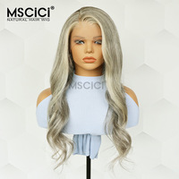 Peluca de Cabello Humano Virgen Brasileño 13x6, Ondulado, Rubio Ceniza, Sin Pegamento, 100% Cabello Humano