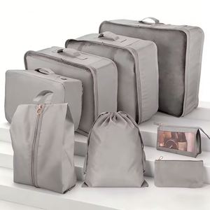 Lightweight and Durable Portable <b>Luggage</b> Organizer Bags 8-piece Set, Clothing and Shoe Bag Set, Nylon Organizer Bags - Product Image 4