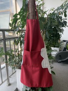 ผ้ากันเปื้อนผ้าฝ้ายแบบคาดลำตัวปรับได้พร้อมแผ่นผ้าถูสำหรับทำอาหารห้องครัวชุดทำความสะอาดครัวที่ทนทานและล้างทำความสะอาดได้ - Product Image 5