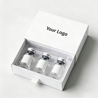 Cajas de Cartón Plegables Personalizadas con Estilo Deslizante para Ampollas de Péptidos de 3 ml, Cajas de Papel Personalizadas para 2 Viales