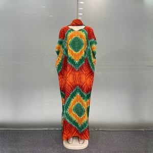 2024 nuova moda estiva ampia gonna lunga grande fascia etnica africana stampata in cotone dalle donne taglie forti - Product Image 3