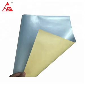 Self Adhesive 80gsm Glossy&Matte Silver&Golden Aluminium Foil Paper With Yellow Release Paper pvc adhesive film