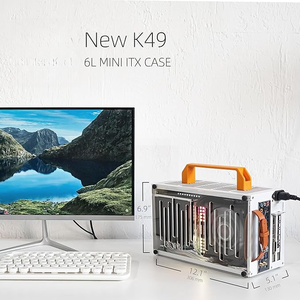 Özel OEM ODM tam boyutlu GPU uyumlu 2 kolları bacalı paneli 2 çelik 1 akrilik yan paneller 6L küçük kılıf SGPC Itx Mini durumda - Product Image 2