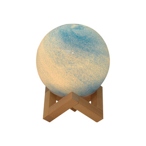 Lámpara de mesa moderna nórdica, lámpara de noche de cristal clásica europea, luz estrellada, planeta Luna para dormitorio, sueño, ambiente de oficina - Product Image 6