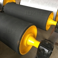 JUXIN, Fabricante Profesional en China, Tambor Trasero para Transportador con Rodamiento de Bolas y Borde de Acero, Diseño Personalizado para Materiales a Granel