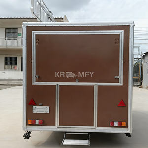 Remolque de Comida Móvil para Restaurante al Aire Libre, Carrito de Bar para Bebidas Alcohólicas y Vino, Acero Inoxidable, 2025 - Product Image 1