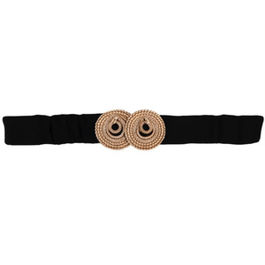 Ceinture élastique à double boucle serpent ronde de 5 cm pour femme, ceinture tendance - Product Image 1