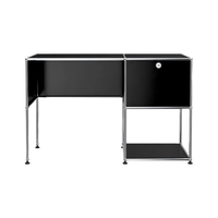 Escritorio Modular de Acero Inoxidable con Gran Capacidad de Almacenamiento, Gabinete Metálico, Escritorio para Estudio, Escritorio para Computadora, Muebles para Dormitorio y Oficina en Casa
