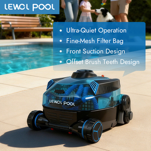 Robot Limpiafondos Automático para <span class=keywords><strong>Piscinas</strong></span> LEWOL POOL NF11, IPX8, Batería Recargable de Alta Eficiencia, para <span class=keywords><strong>Piscinas</strong></span> de <span class=keywords><strong>Aguas</strong></span> <span class=keywords><strong>Termales</strong></span>, Hoteles y Familias - Product Image 2