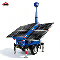 Wasserdichter Flexibler Mobiler Solar-CCTV-Anhänger 3*400W Monokristalline Solarmodule Gel-Batterie Cloud/SD-Karte/NVR