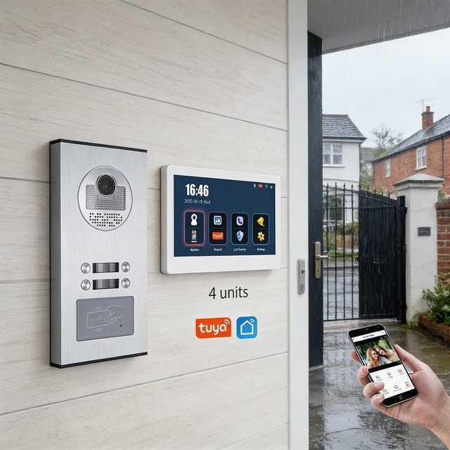 10 Inch 4 Buttons IP Smart Video Doorbell With Do Not Disturb Mode Intercom System for Senior Living