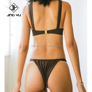 ชุดว่ายน้ำผู้หญิงแบบ 2 ชิ้น บิกินี่สีพื้น เซ็กซี่ ชุดชายหาด ผลิตจากผ้ารีไซเคิล เป็นมิตรกับสิ่งแวดล้อม รับผลิตตามแบบ บริการ OEM ใหม่ สำหรับผู้ใหญ่ - Product Image 5