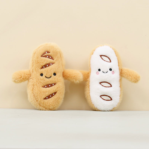Grosir kartun lucu Baguette liontin mewah gantungan kunci mainan lembut boneka hewan kustom dengan lapisan jaring untuk promosi - Product Image 2