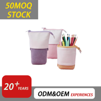 Trousse à crayons, porte-stylos, étui à papeterie en toile, sac transformable rétractable, organisateur coloré pour l'école
