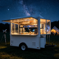 Remolque Comercial para Comida con Ventana de Vidrio, Horno Comercial para Pizza, Mostrador para Pizzas Frescas en el Sitio de Campamento de Colorado