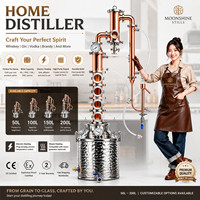 Alambic de distillation domestique en cuivre rouge Ace avec colonne de reflux pour la production de whisky, vodka, brandy, spiritueux et vin