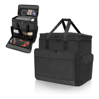 Double-Layer Desktop PC Tower Carrying Case Travel Storage Bag for Computer Chassis Large Carry Bag for Keyboard Mouse Cables