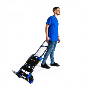 Chariot utilitaire pliable à 4 roues, cadre en aluminium et acier, capacité de charge maximale de 137 kg, OEM personnalisé disponible pour l'extérieur - Product Image 2
