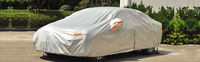 6 couches bâche de voiture étanche pour Automobiles couverture complète pluie soleil Protection UV avec fermeture éclair coton ajustement universel pour berline