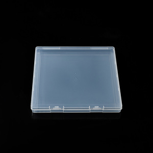 <b>Plastic</b> Storage <b>Box</b> 18.5Cm Square Flat Transparent Cover Office Organizer Parts Container 1.7Cm Depth - Product Image 3