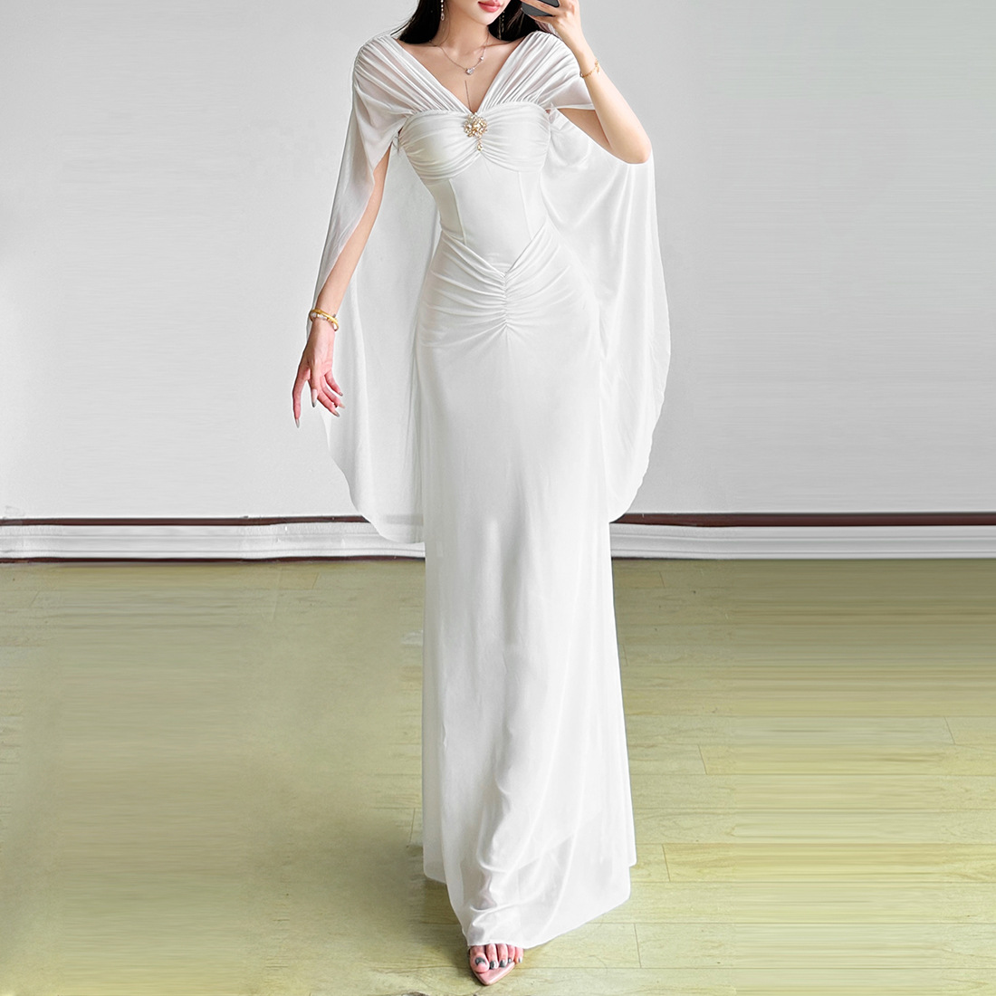 Wholesale Flowy White Short Dress Elegant Design & Premium Cotton Fabric |  Alibaba.com