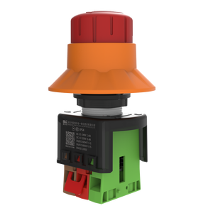 Interruptor de Botón de Parada de Emergencia Impermeable de 22 mm, Caja de Control de Cierre, Interruptor de Botón de Cabeza de Hongo, 10 A Máx. Actual 1NO1NC - Product Image 3