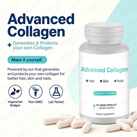 Capsules liquides de collagène naturel avancé, 60 unités, quantité pour 1 mois, soutien cliniquement prouvé pour la santé des cheveux, de la peau et des ongles, beauté