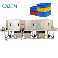 Tunnelmandwasmachine met motor, hoogproductieve reinigingsapparatuur voor voedselverwerking, kratwasmachine