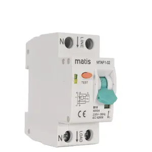 أعلى بيع مصغرة 2P 32A 230V 50/60hz AFCI واحدة 1P + N AFDD MCB RCBO ADDF على الجهد كاسر دائرة للحماية