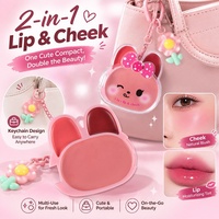 Baume hydratant translucide effet gloss à l'odeur de lapin mignon, blush illuminateur coloré, rouge à lèvres longue tenue pour un look éclatant et doux