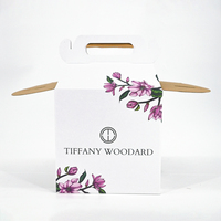 Boîte à fleurs en carton ondulé avec poignée de transport pour plantes, matériau recyclé, finition brillante ou mate