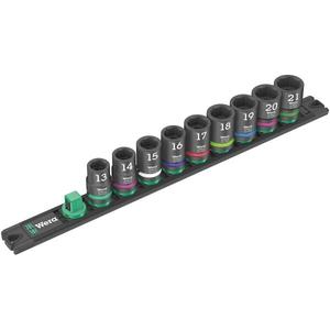 WERA - 05005490001 1/2'' Magnetic <b>impact</b> <b>socket</b> rail set (9 pcs.) - EAN 4013288223289 <b>IMPACT</b> <b>SOCKETS</b> AND ACCESSORIES - Product Image 1