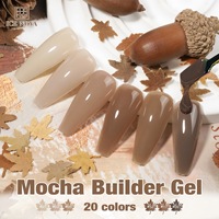 ICE NOVA Mocha Builder Hard Gel Polish HEMA-FREE, couleur café brun, extension d'ongles pour salon