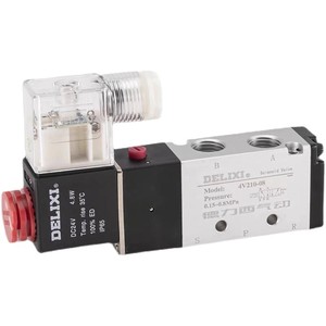Vanne solénoïde Delixi 4V210-08 24V DC, vanne de commande pneumatique 2 positions 5 voies, IP65 - Product Image 1